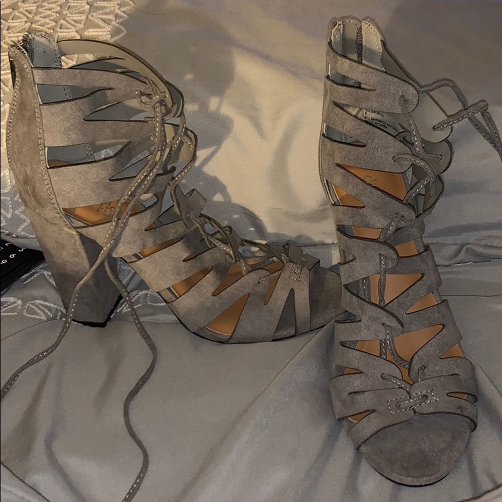 COPY - COPY - Charlotte Russe grey heels never wo…